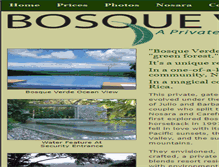 Tablet Screenshot of bosqueverdereserve.com